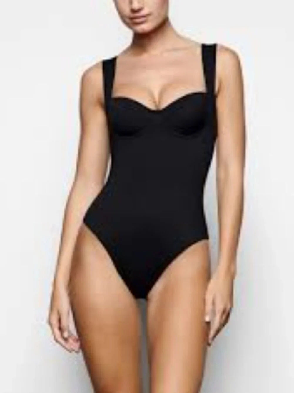 SKIMS Sculpting Swim Underwire One Piece - Onyx - Size L